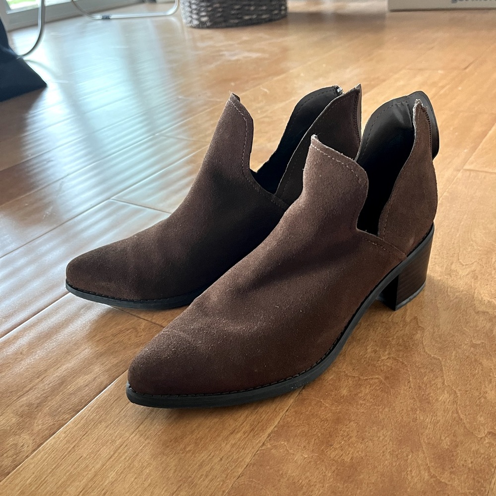 Blondo Waterproof Brown Suede Ankle Boots